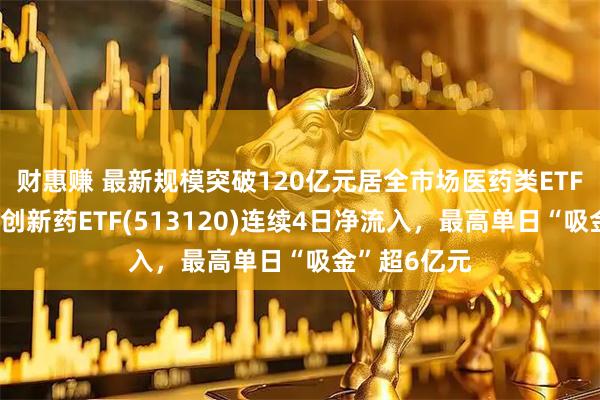 财惠赚 最新规模突破120亿元居全市场医药类ETF首位！港股创新药ETF(513120)连续4日净流入，最高单日“吸金”超6亿元