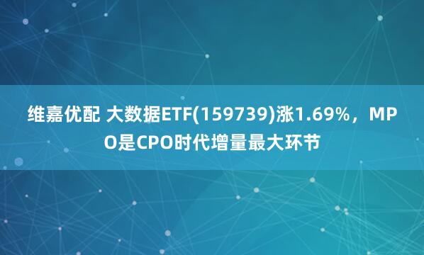 维嘉优配 大数据ETF(159739)涨1.69%，MPO是CPO时代增量最大环节