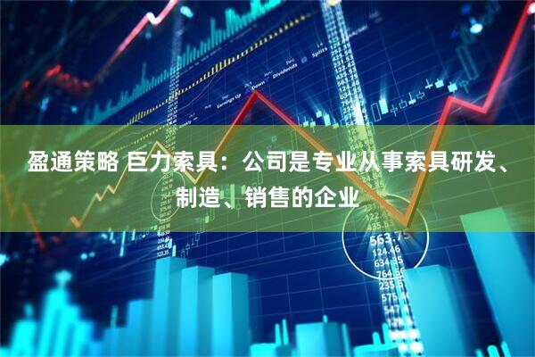 盈通策略 巨力索具：公司是专业从事索具研发、制造、销售的企业